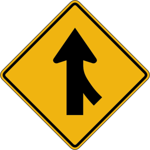 MERGING TRAFFIC sign