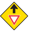 YIELD sign ahead